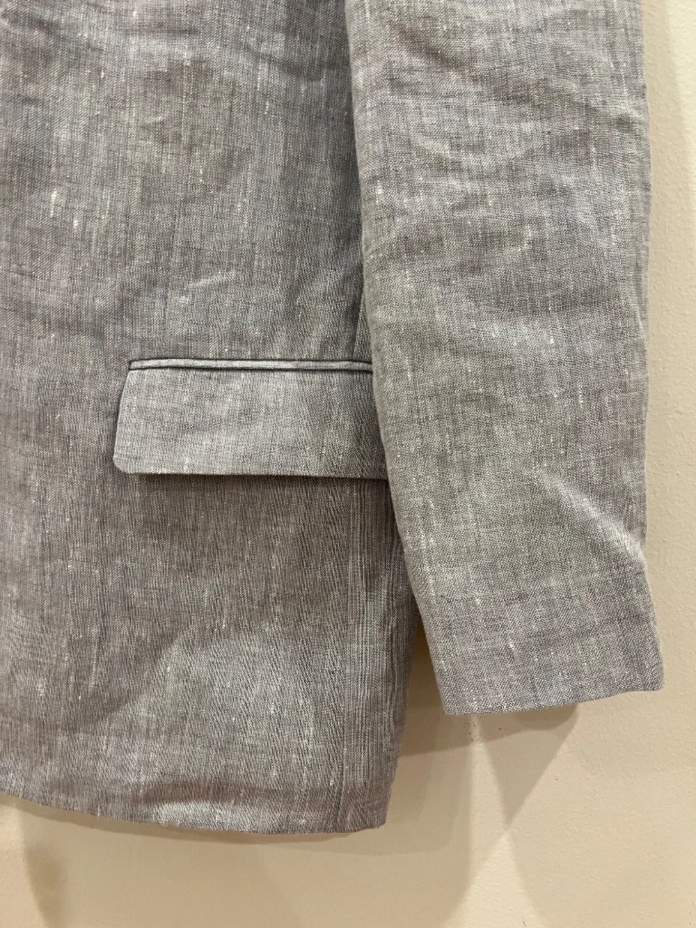 J Crew Thompson Blazer Mens 40 Gray Linen Unstructured Summer Lightweight Beach
